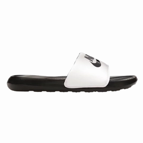 Lightweight Outsole Nike Men's Victori One Slides - Black / White / Black