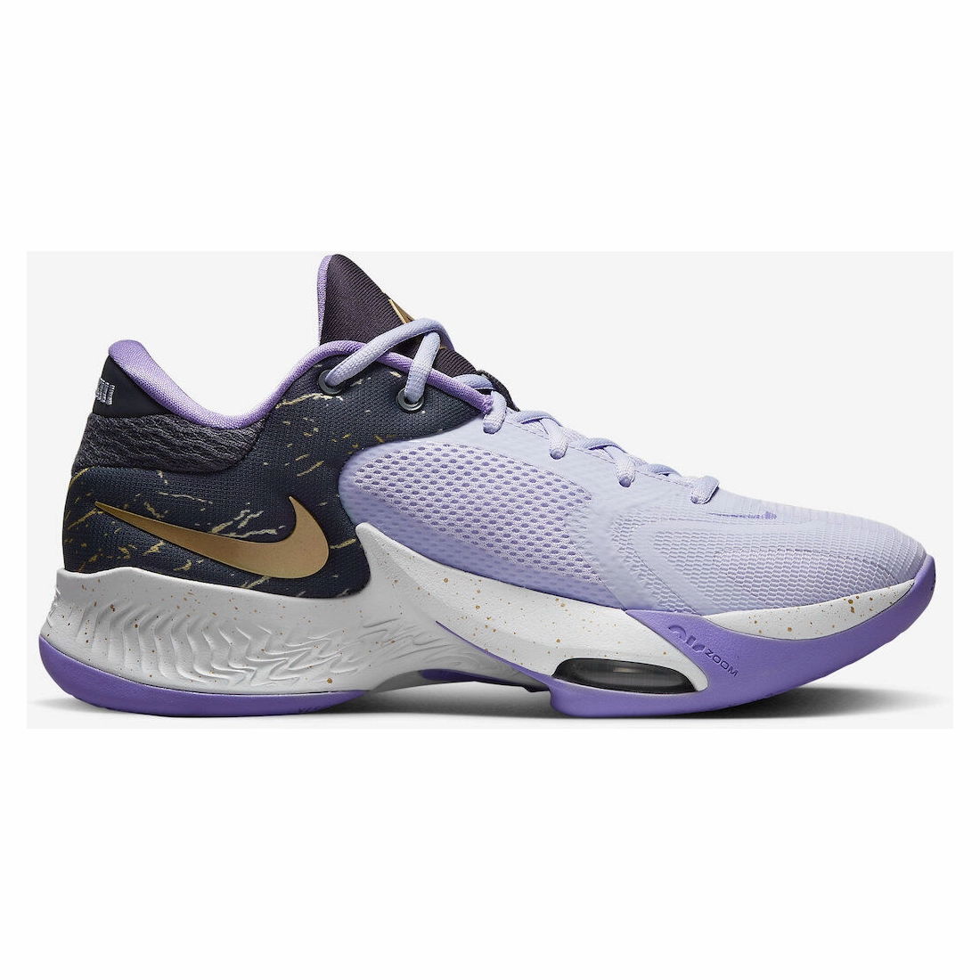 Nike Men's Zoom Freak 4 Shoes - Oxygen Space / Space Purple / Gridiron Pace Control Comfort Motion