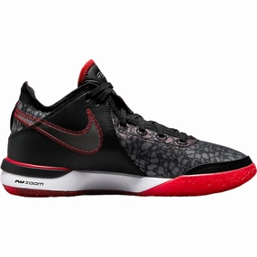 Nike Men's Zoom LeBron NXXT Gen Shoes - Black / White / University red Dual Density Insole Travel Active