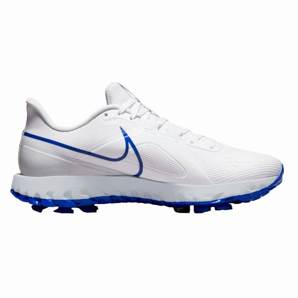Aerodynamic Shaping Unisex Fit Nike React Infinity Pro Golf Shoes White/Racer Blue/Pure Platinum - FW20 Men