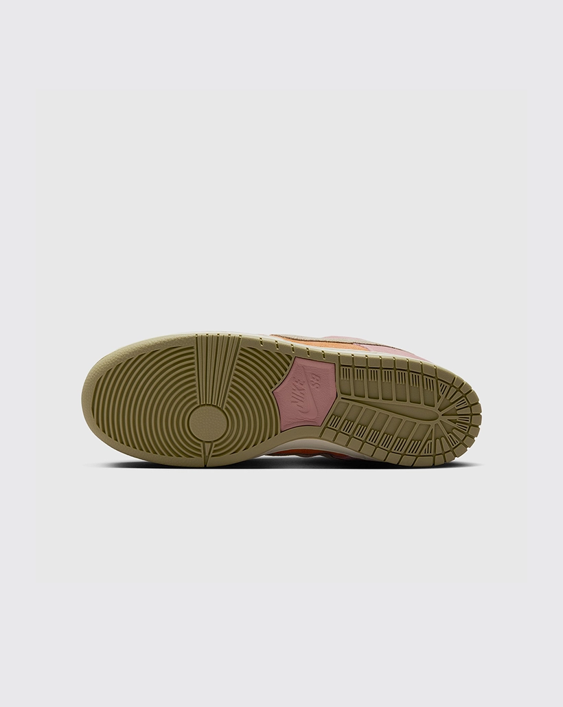 Nike SB Dunk Low Pro Shoe - Red Stardust/Monarch Anti Odor Coating Tactile Grip Patterns