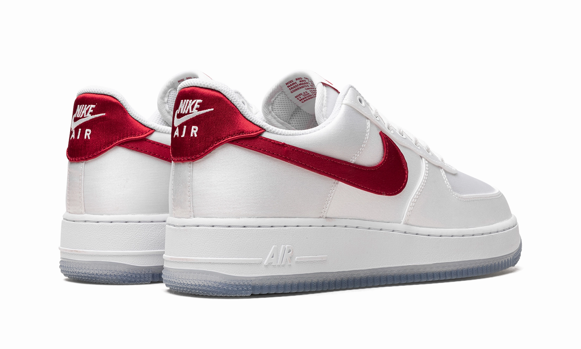 AIR FORCE 1 LO '07 WMNS "Satin White Varsity Red" Wear Anytime
