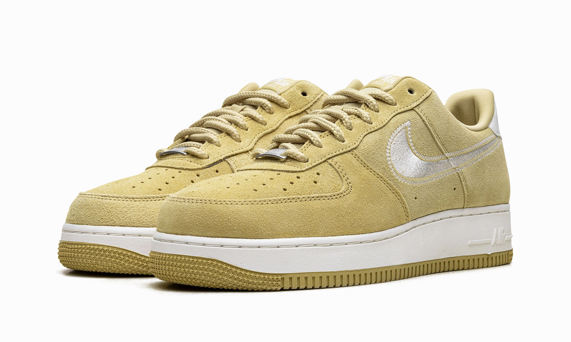 Zip Up Closure Air Force 1 Low '07 LV8 "Buff Gold Sail Embroidered Swoosh"