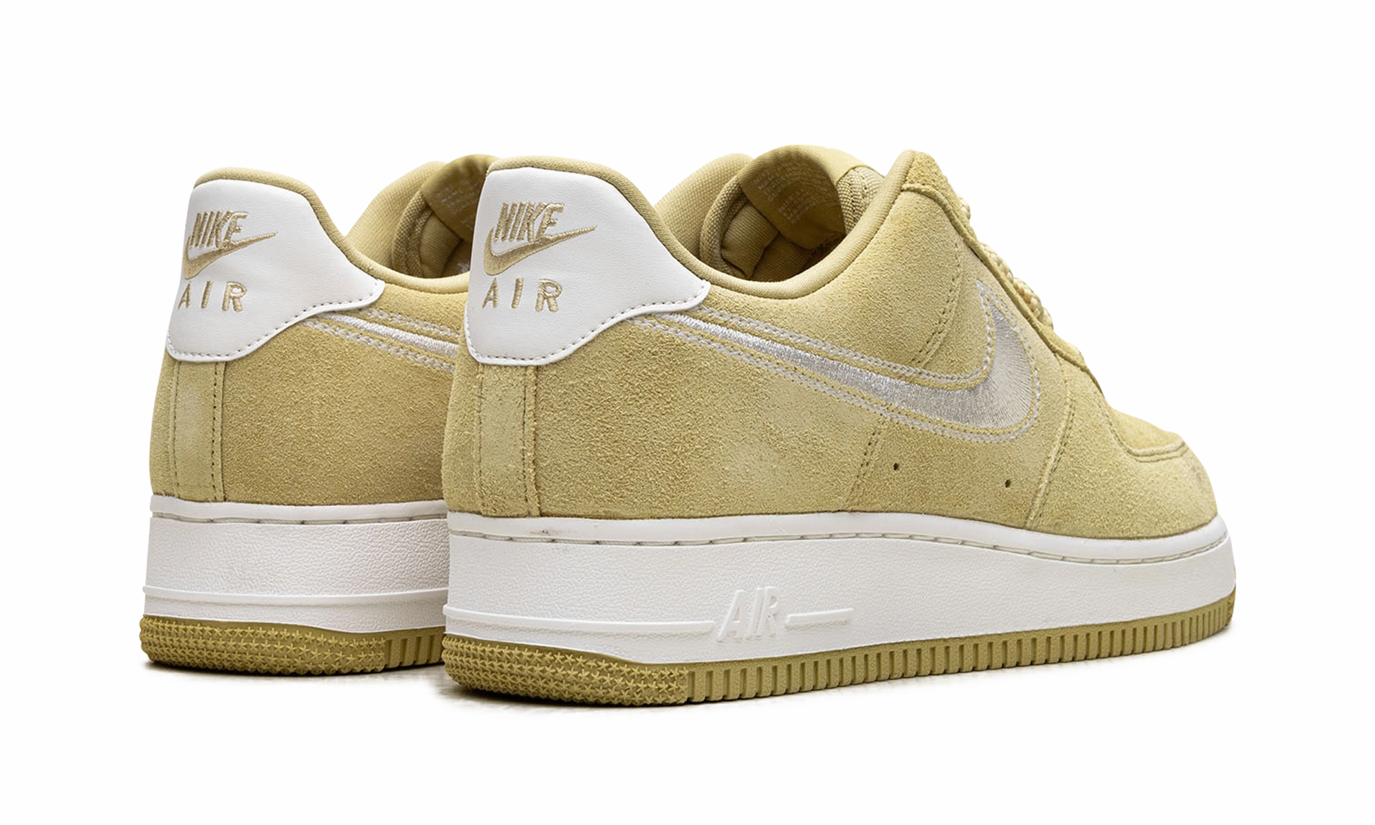 Air Force 1 Low '07 LV8 "Buff Gold Sail Embroidered Swoosh" Slip Resistant Tread Textured Pattern