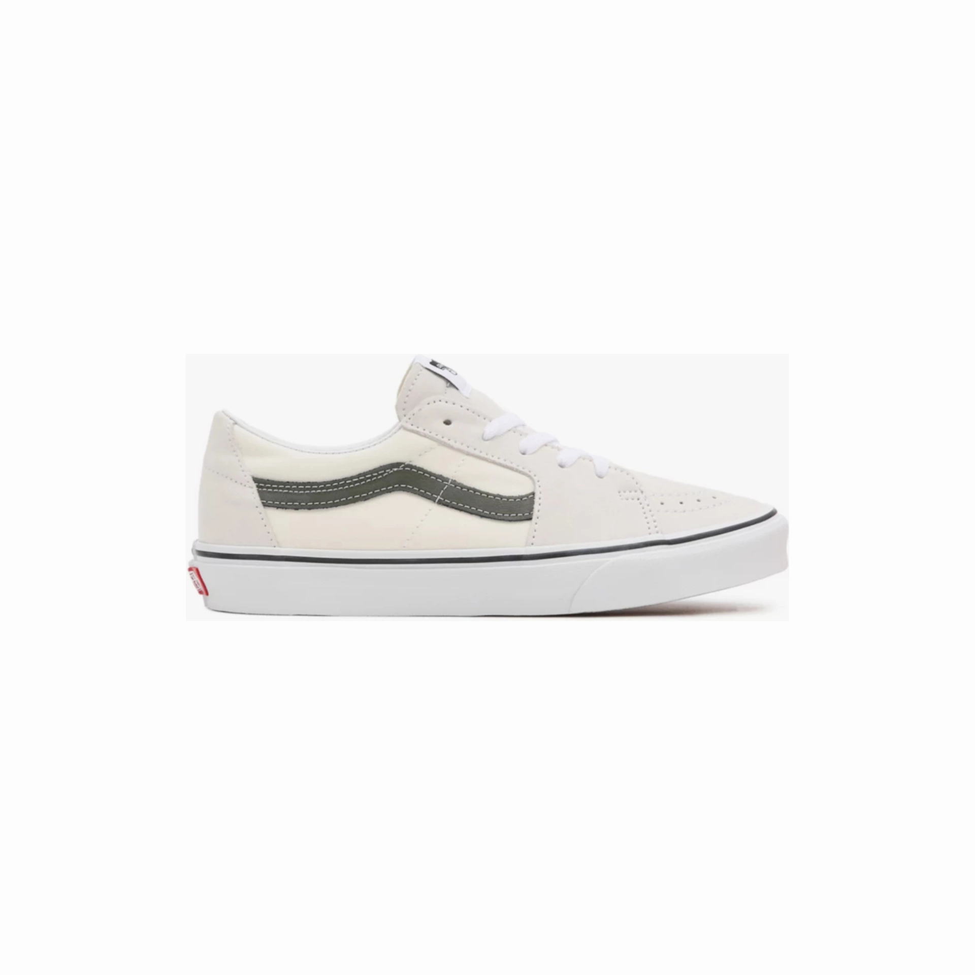 Vans Men's Utility Pop Sk8 Low Shoes - Natural White / Olive Comfortable Front