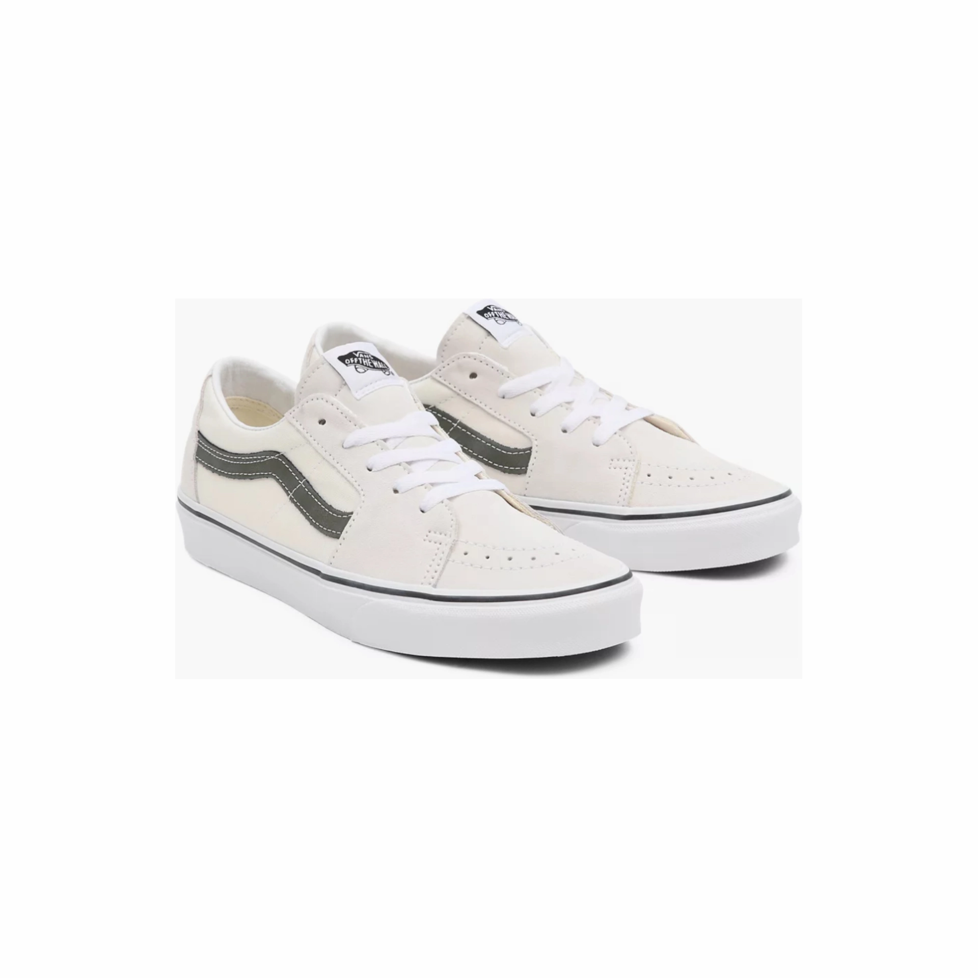 Weekend Moves Modern Feel Vans Men's Utility Pop Sk8 Low Shoes - Natural White / Olive