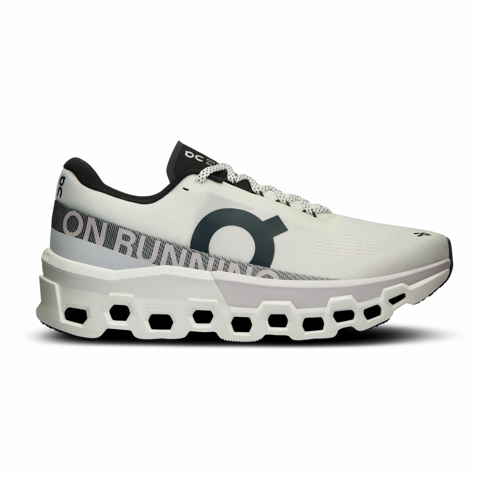 On Running Men's Cloudmonster 2 Shoes - Undyed / Frost Odor Resistant Insole Lightweight Frame Structure