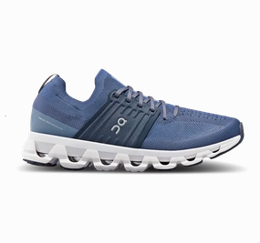 On Running Men's Cloudswift 3 Shoes - Denim / Midnight Breathable Inserts Thermoregulating Insoles