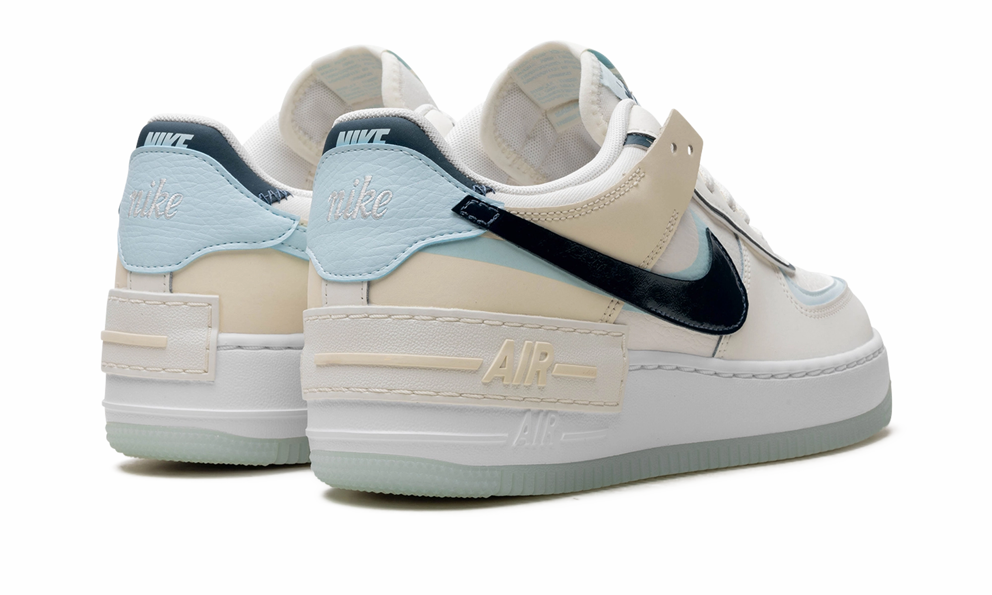 AIR FORCE 1 Shadow WMNS "Glacier" Snug Heel Lock System Break Walk