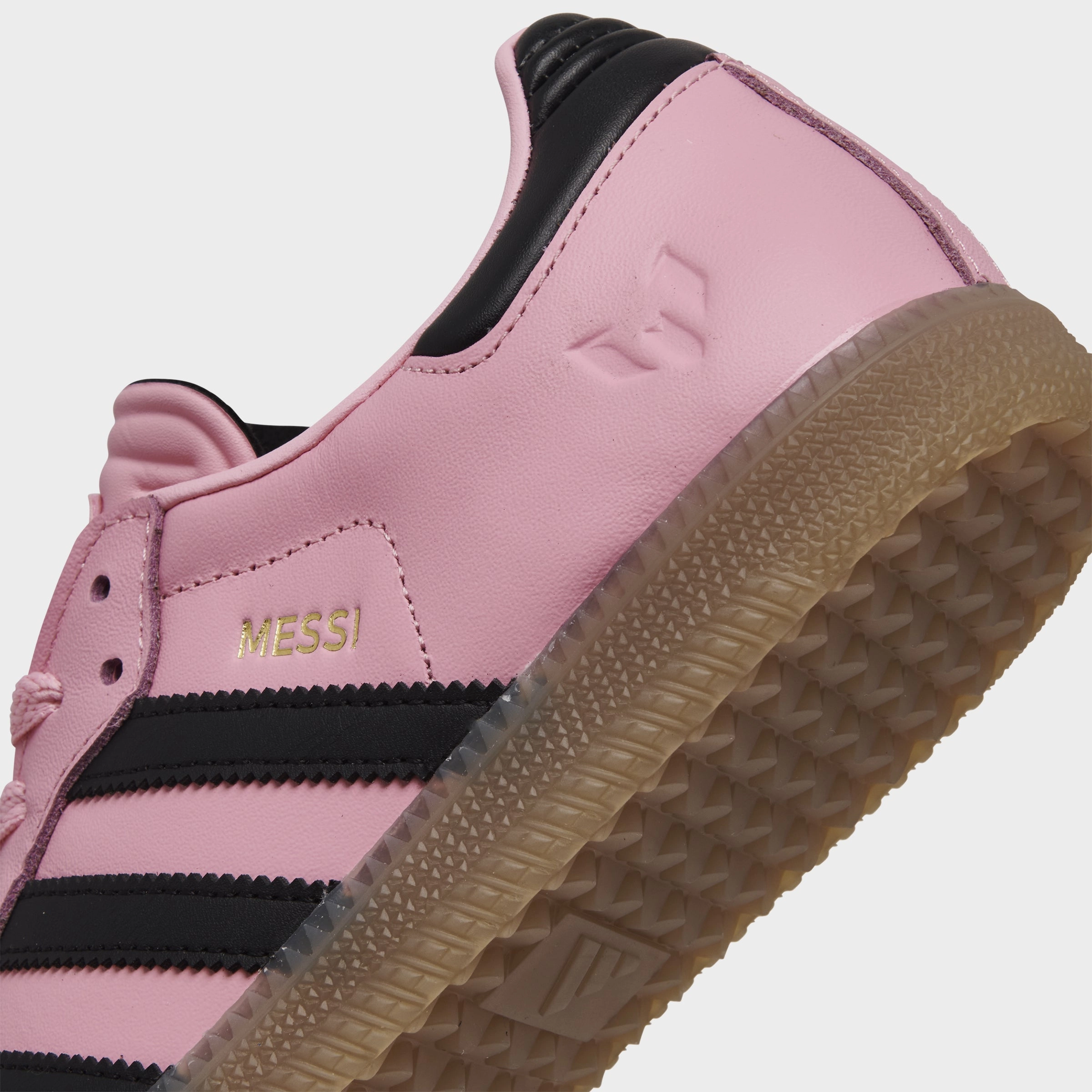 adidas Juniors' Samba Messi Light Pink / Core Black - Gum Dynamic Arch