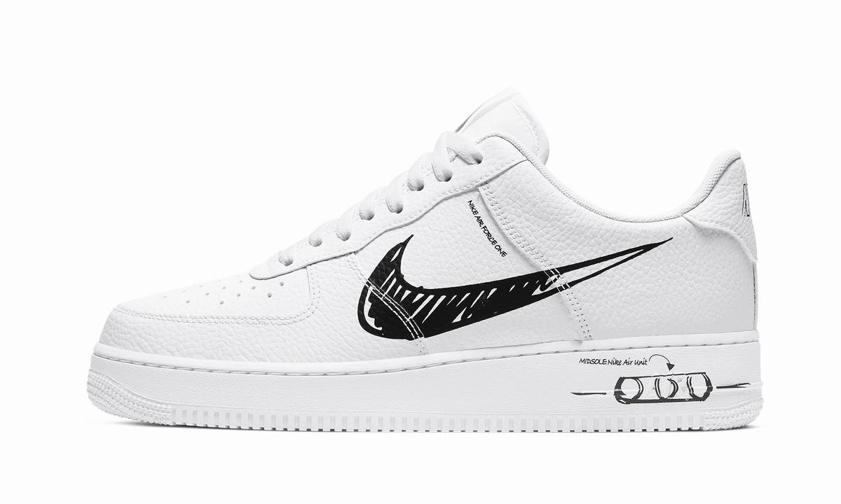 Air Force 1 Low "Sketch Pack - Black" Heat Hike