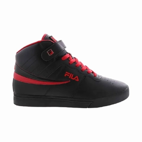 Fila Men's Vulc 13 Mid Plus Shoes - Black / Red Anti Odor Stabilizing Heel Clip