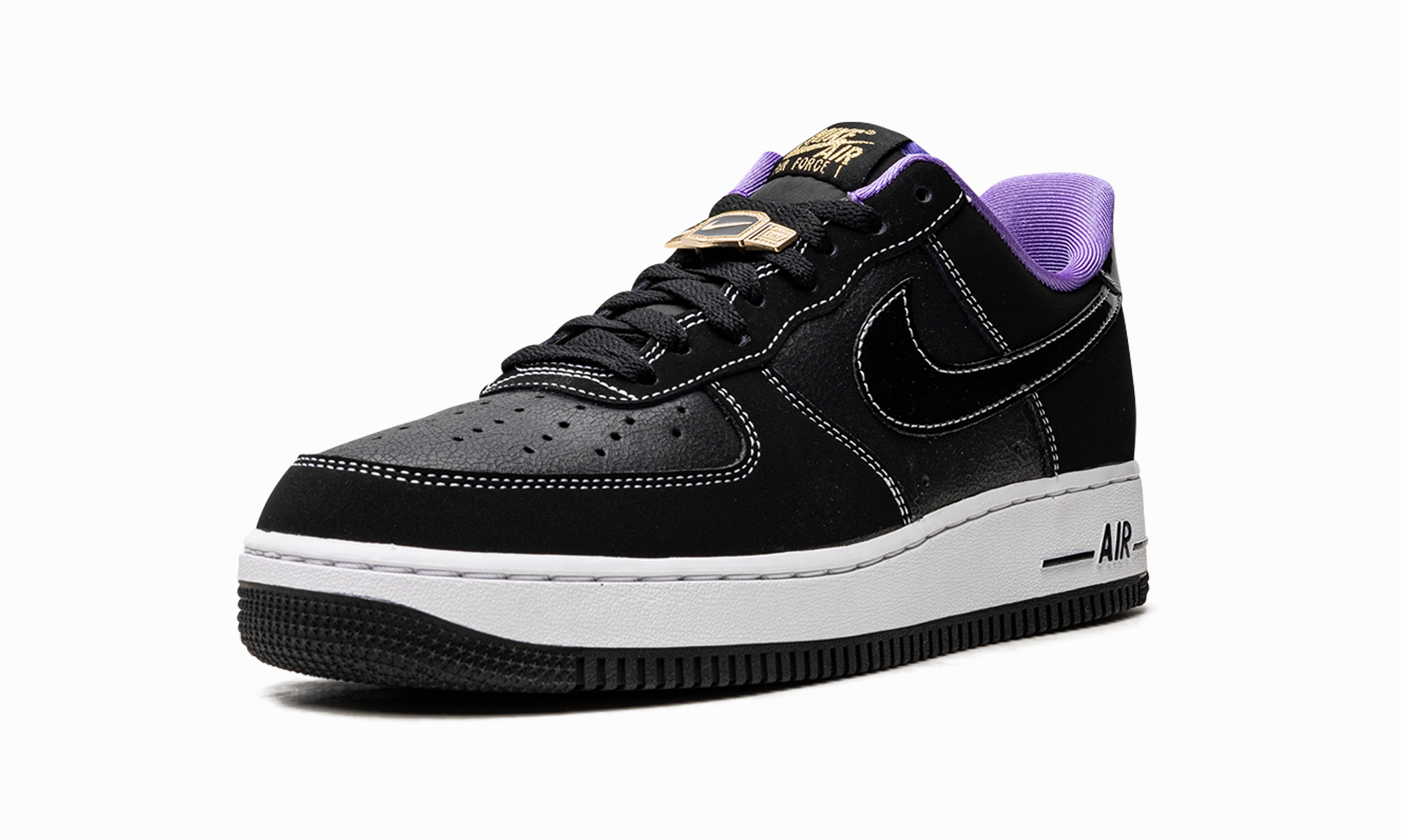 Air Force 1 Low '07 LV8 "World Champ Black Purple" Leather   upper