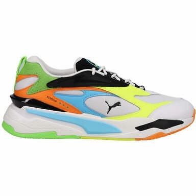 Puma Men's RS Fast Tropics Shoes - White / Black / Blue / Green / Yellow Heat Dissipation Channels
