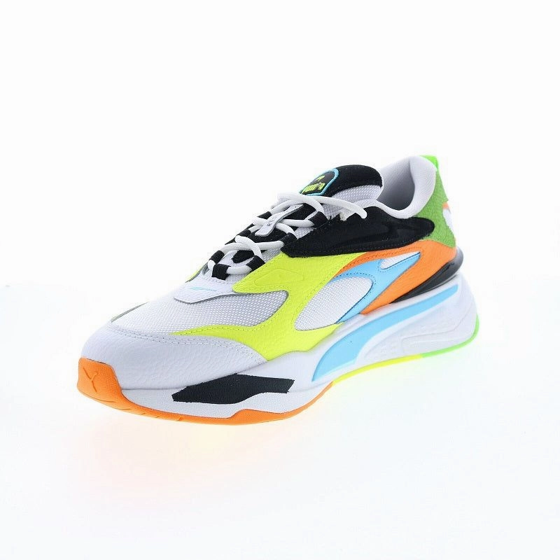 Thermal Regulating Torsional Stability Feature Puma Men's RS Fast Tropics Shoes - White / Black / Blue / Green / Yellow