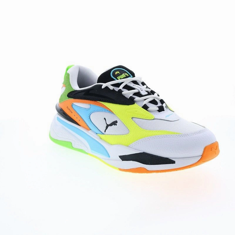 Puma Men's RS Fast Tropics Shoes - White / Black / Blue / Green / Yellow Gradient Density