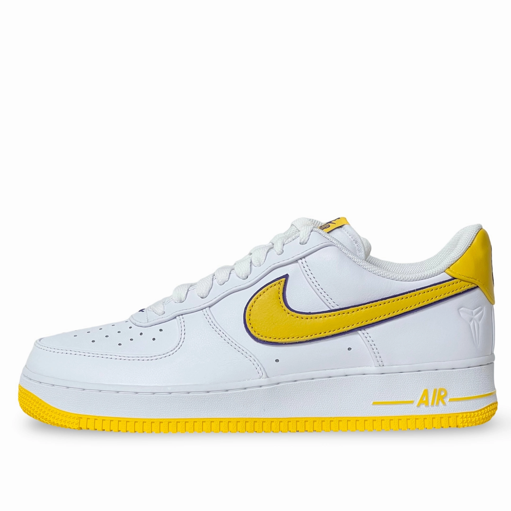 Knit Upper Material Abrasion Resistant Guards Nike Air Force 1 Low Kobe Bryant Lakers Home