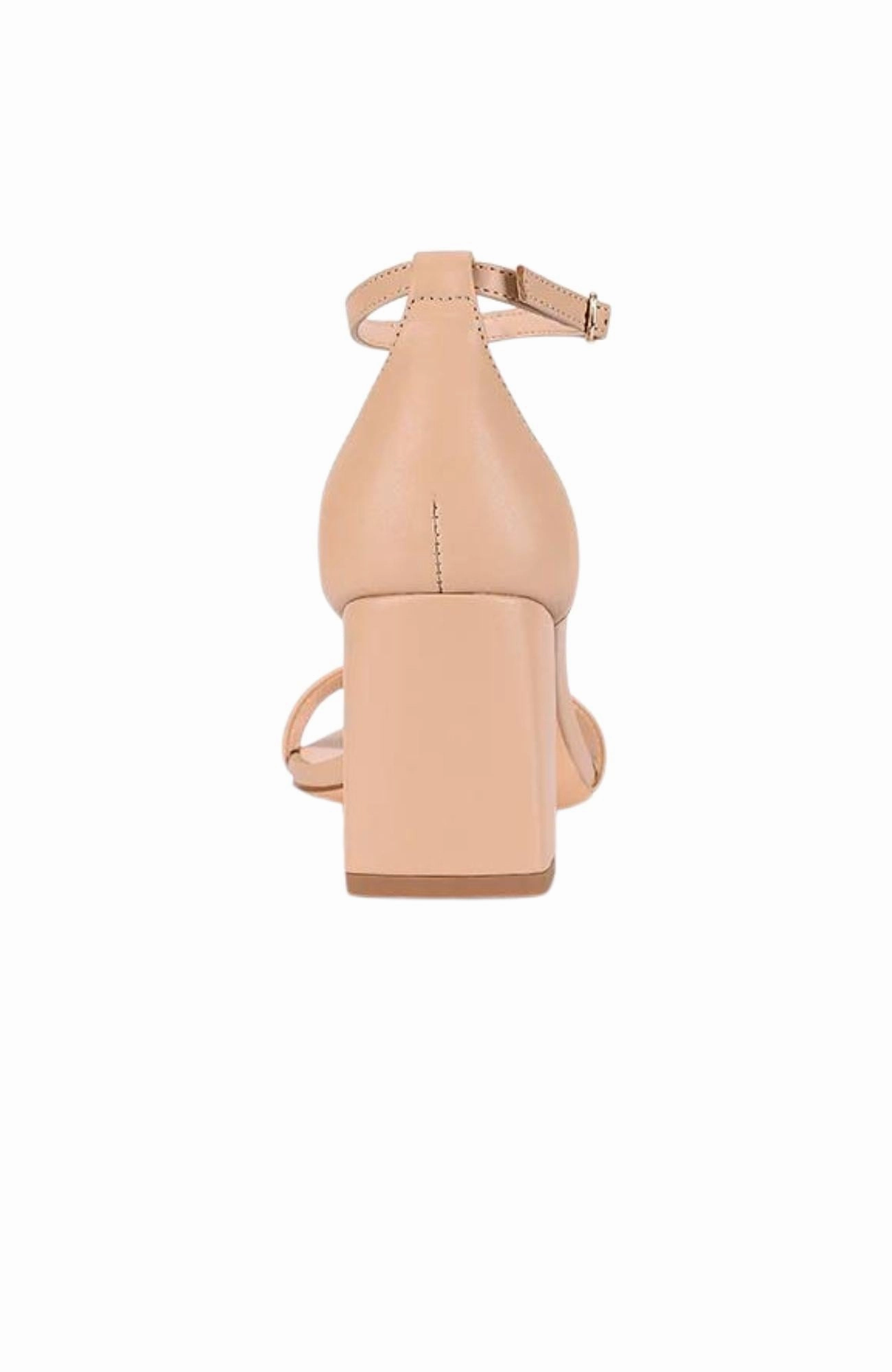 Black Spark Ankle Loop Neeka Block Heel Sandal Nude