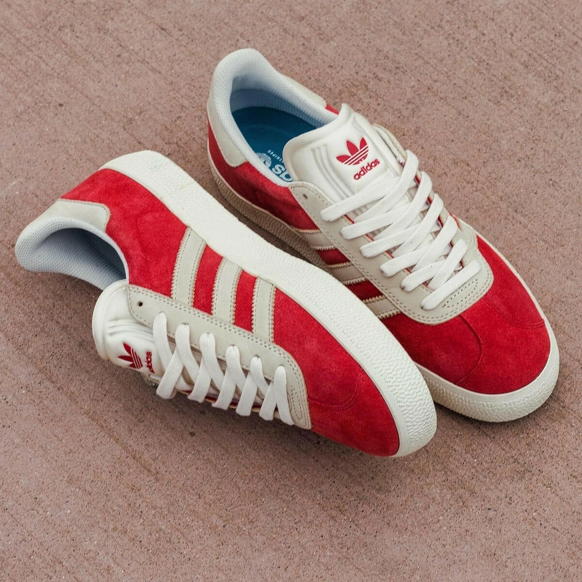 Adidas - Gazelle Adv Shoes Red/White Breathable Ventilation Maximum arch