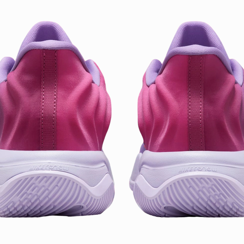Seamless Interior Padding Dynamic Arch Bridge Nike Men's Giannis Immortality 4 Shoes - Black Raspberry / Hot Punch / Hot Fuchsia / Aster Pink