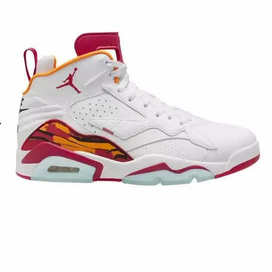 Nike Men's Jordan MVP Shoes - White / Cardinal Red / Vivid Orange Odor Eliminating