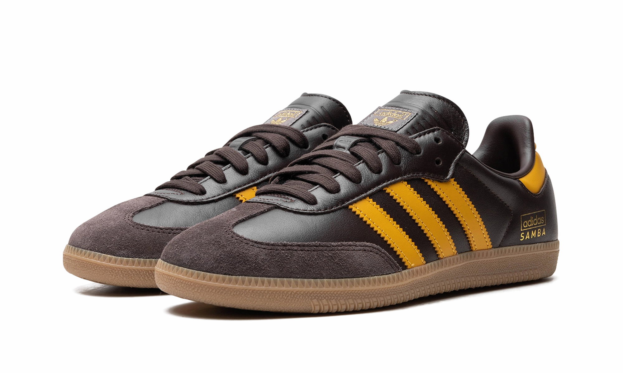 Mountain Path Mark Step Samba OG "Dark Brown Preloved Yellow"