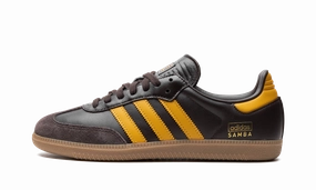 Coffee Walk Comfortable Shoes Samba OG "Dark Brown Preloved Yellow"