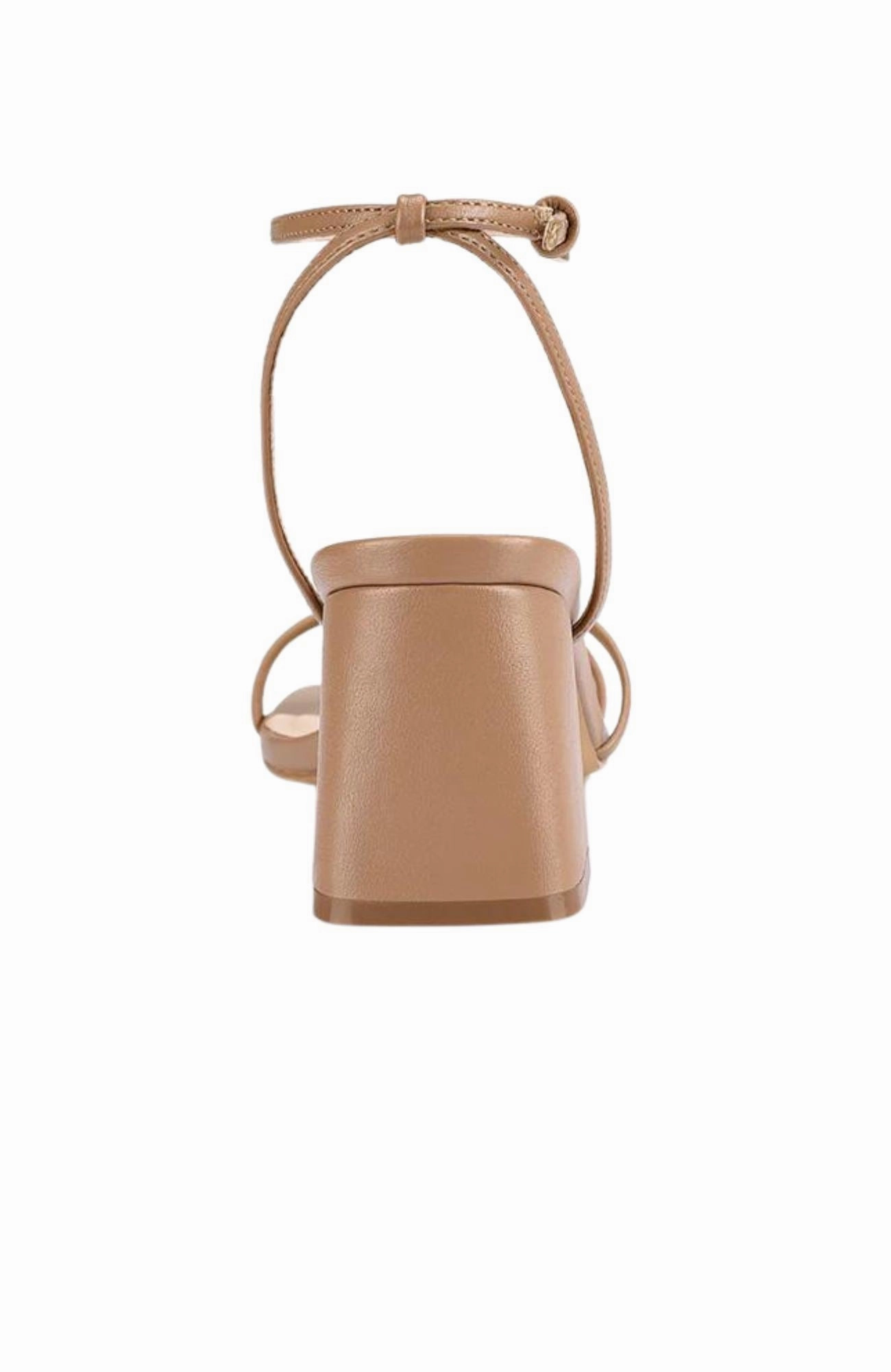 Quick Glam Stevie Block Heel Sandal Dark Camel