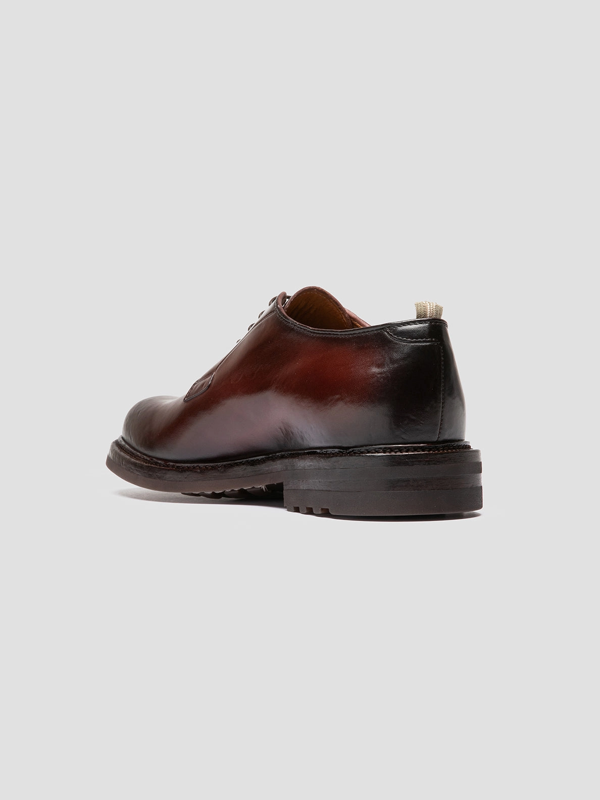 ASTON FLEXI 001 - Burgundy Leather Derby Shoes Elegant Daily Look Smart Finish
