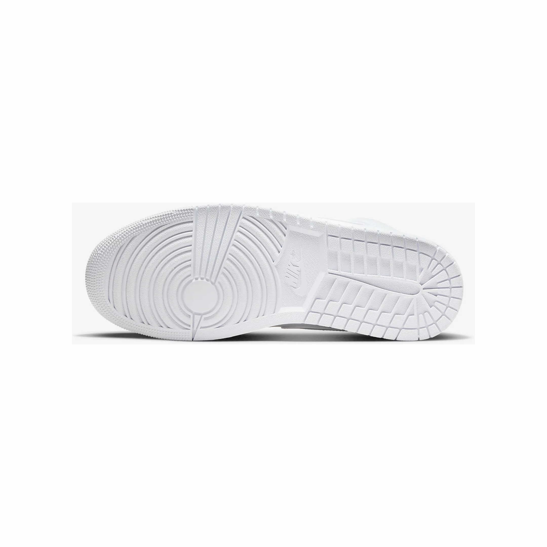 Nike Men's Air Jordan 1 Mid Shoes - All White Lightweight Fit