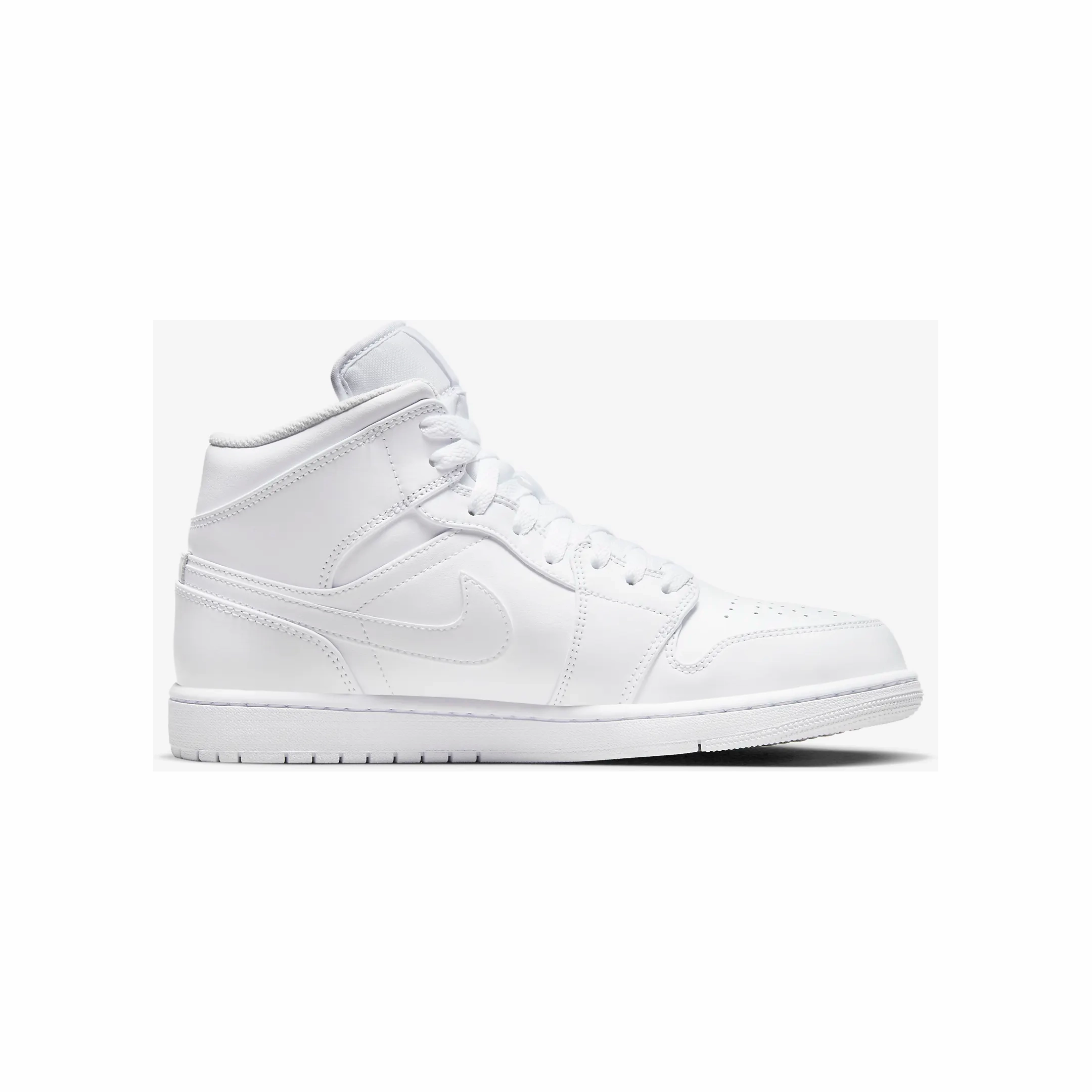 Extra Padding Nike Men's Air Jordan 1 Mid Shoes - All White