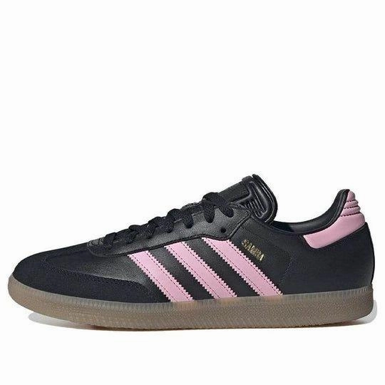 TPU Heel Counter Tough Rubber Adidas Men's Samba Inter Miami CF Messi Shoes - Black / Pink