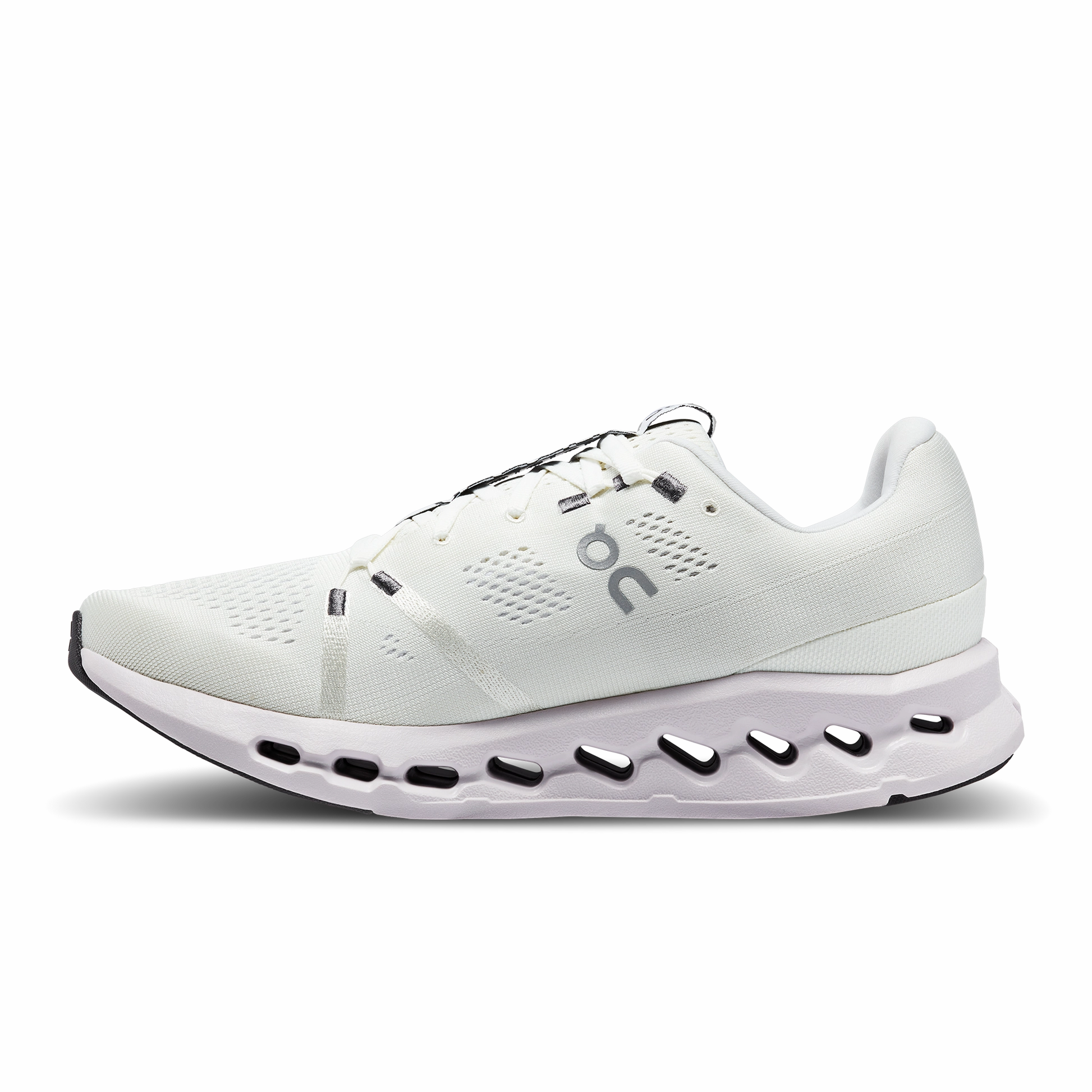 On Running Men's Cloudsurfer Shoes - White / Frost Ultra Cushioned Heel