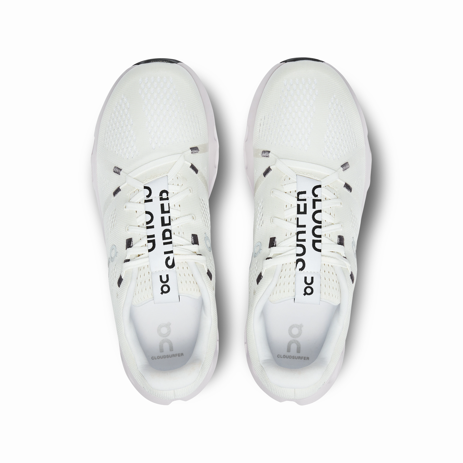On Running Men's Cloudsurfer Shoes - White / Frost Stability Control Frame Simple Aesthetic