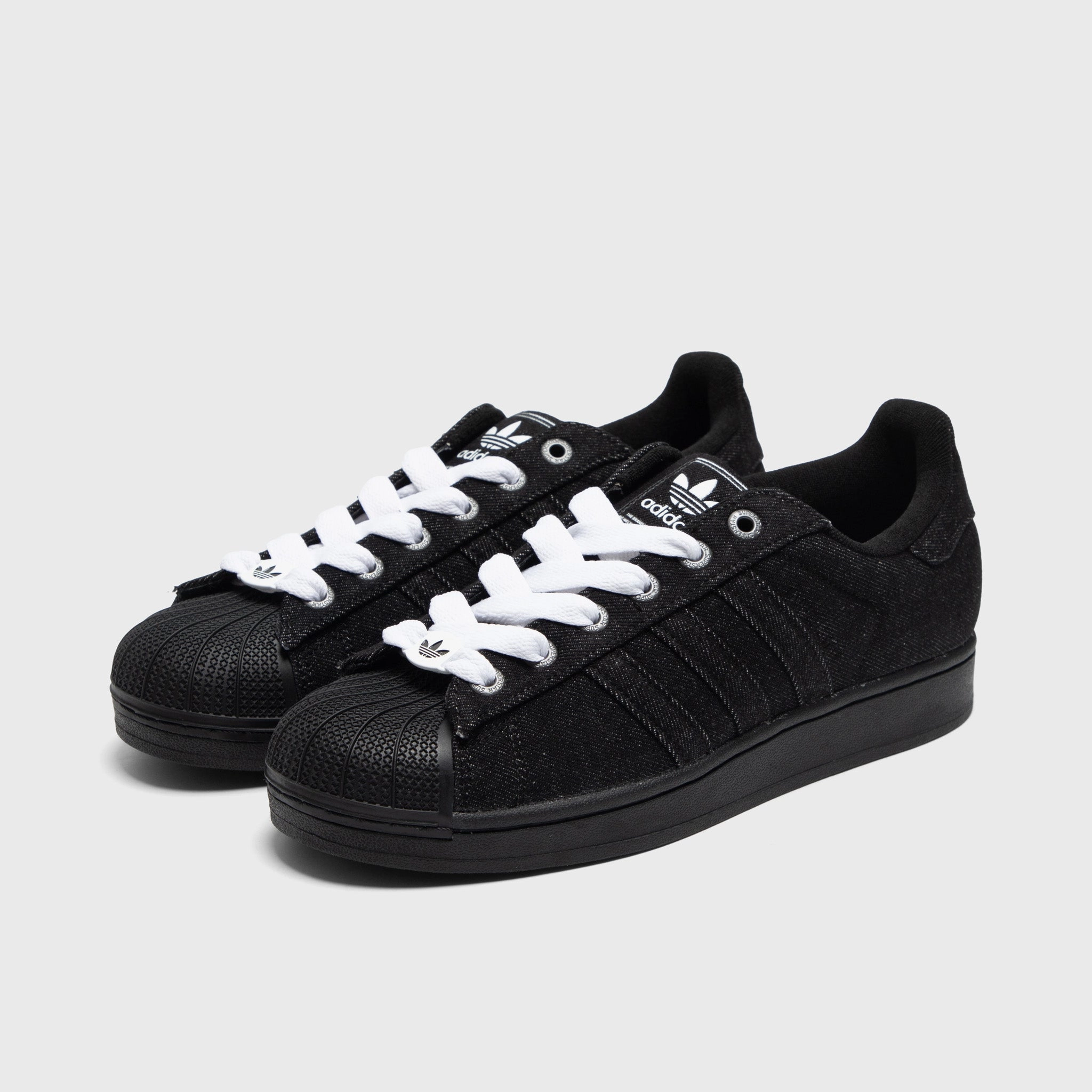 Cushioned Heel Cradle Adidas Superstar II Black / Black - White