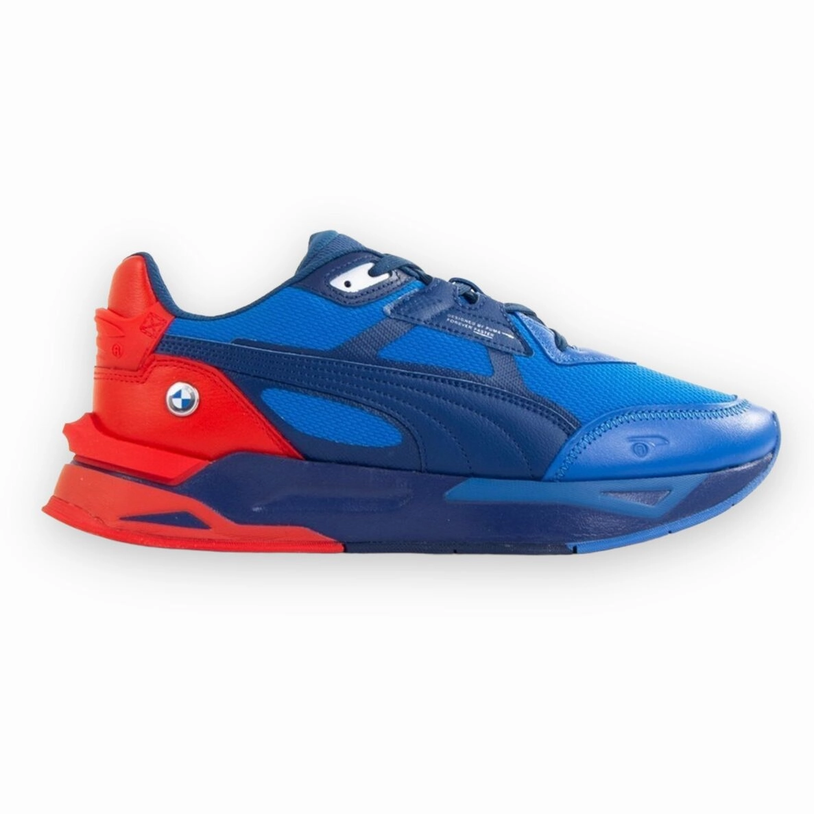 Cushioned durability Puma Men's BMW MMS Mirage Sport Shoes - Strong Blue / Estate Blue / Fiery Red