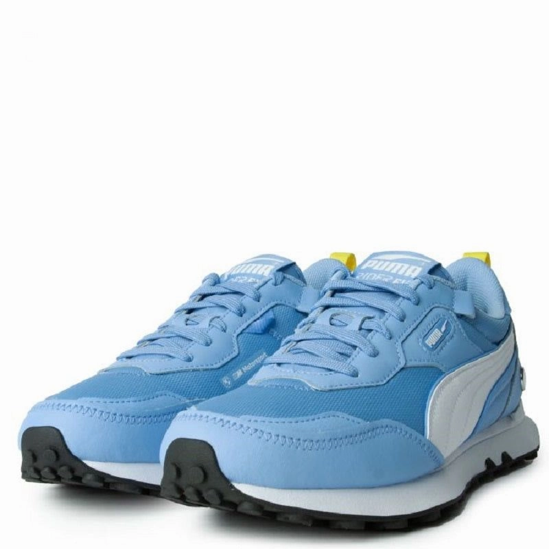 Puma Men's BMW Motorsport Rider FV AC Shoes - Day Dream Blue / White / Yellow Comfortable Feel