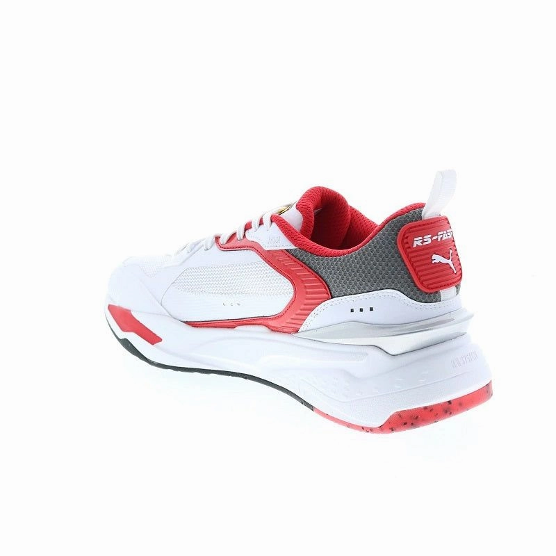 Puma Men's Ferrai RS Fast Shoes - White / Rosso Corsa Red / Smoked Pearl Gym Shoes