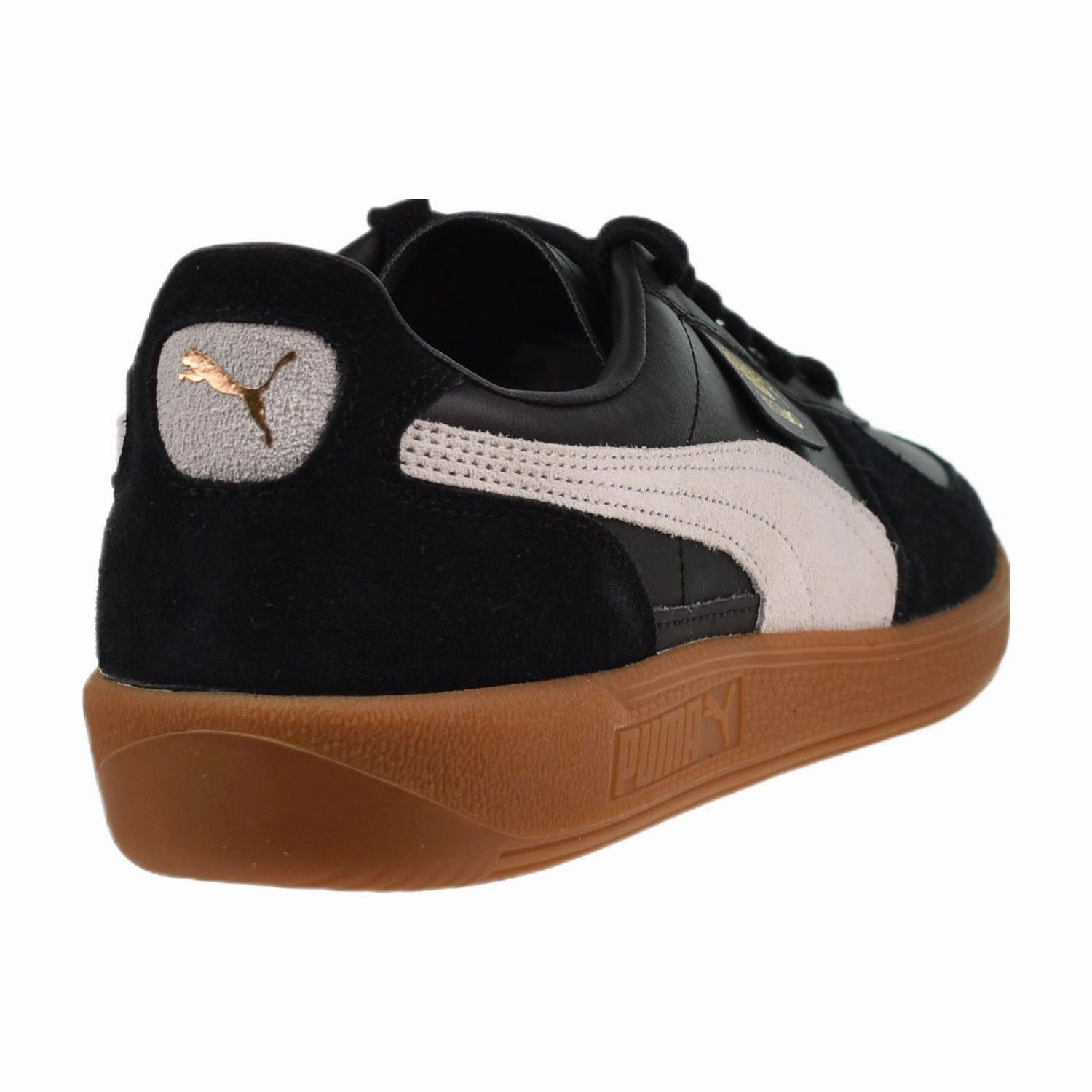 All-Round Wear Comfort Straps Puma Men's Palermo Leather Shoes - Black Feather / Grey Gum