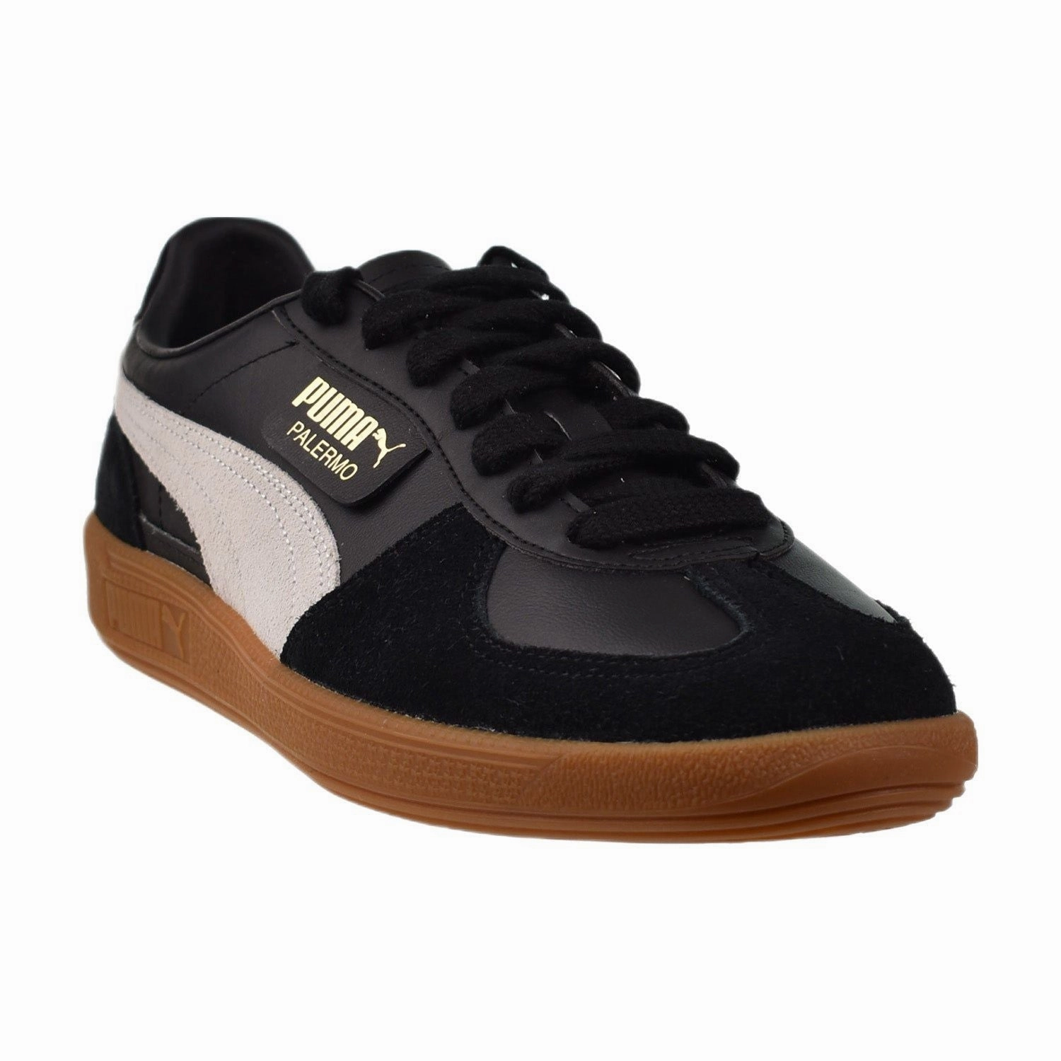 Puma Men's Palermo Leather Shoes - Black Feather / Grey Gum Sporty Appearance