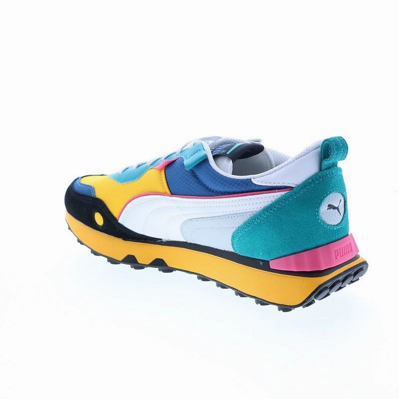 Elegant Piece Puma Men's Rider FV Future Vintage Shoes - Yellow / Green / Pink