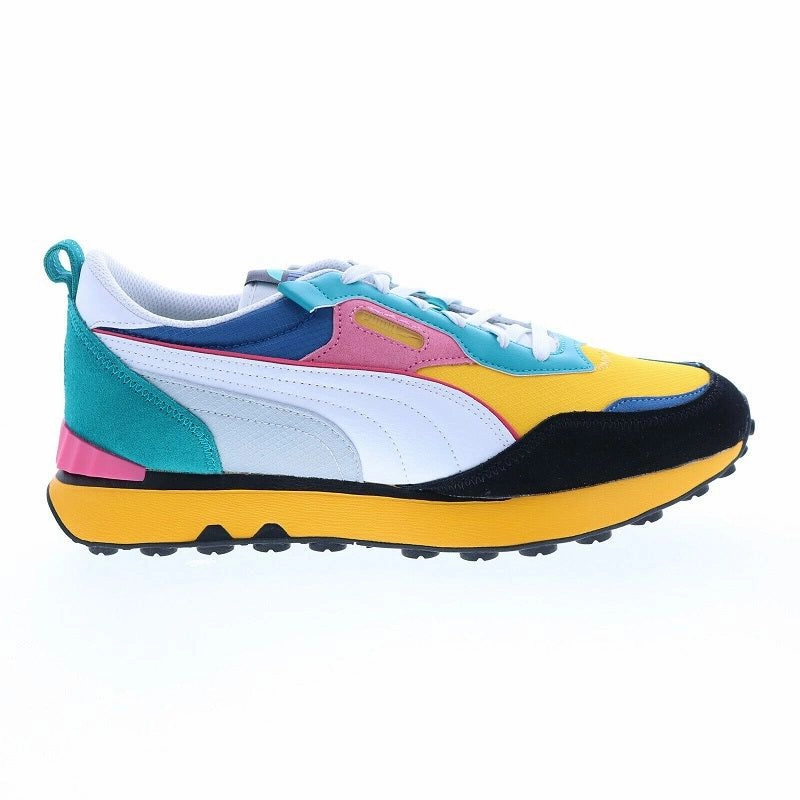 Puma Men's Rider FV Future Vintage Shoes - Yellow / Green / Pink Stable Design