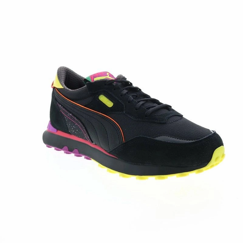 Hyper Elastic Platform All Gender Puma Men's Rider FV Ski Club Shoes - Black / Russet Orange / Energy Yellow