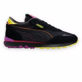 Energy Vibe Pure Lines Puma Men's Rider FV Ski Club Shoes - Black / Russet Orange / Energy Yellow