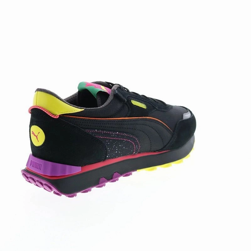 EasyClean Puma Men's Rider FV Ski Club Shoes - Black / Russet Orange / Energy Yellow