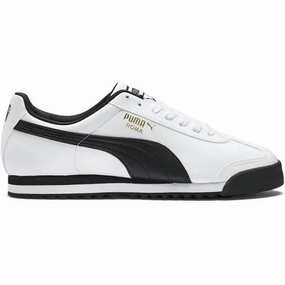 Lateral Stability Puma Men's Roma Basic Shoes - White / Black