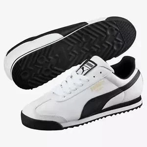 Basic Neutral Luxurious design Puma Men's Roma Basic Shoes - White / Black
