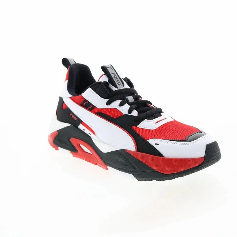 Puma Men's RS TRCK Super Lifestyle Shoes - Red / Black / White Anti Slip Traction Low Collar Design