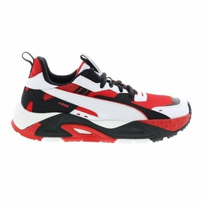 Vibrant Style Puma Men's RS TRCK Super Lifestyle Shoes - Red / Black / White