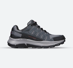 Men's Wide Fit Skechers 237501 Equalizer 5.0 Trail-Solix Walking Trainers - Charcoal/Black Indie Core